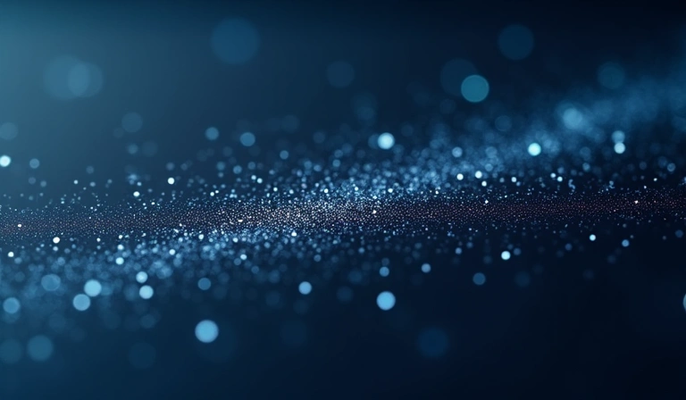 An abstract representation of web beacons and tracking pixels, shown as small, almost invisible dots emitting data signals, connecting user activity to analytical dashboards, clean, professional, no text.