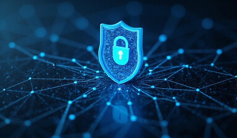 Cybersecurity shield protecting data