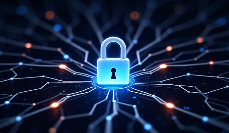 Digital privacy lock icon