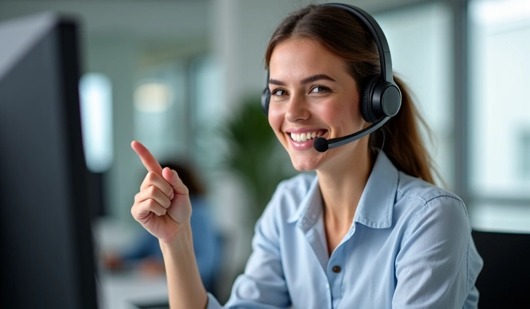 Customer support agent providing assistance